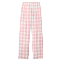 District Women's Flannel Plaid Pant, Light Pink / White Buffalo Check, Back view