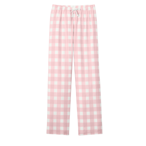 District Women's Flannel Plaid Pant, Light Pink / White Buffalo Check, Front view