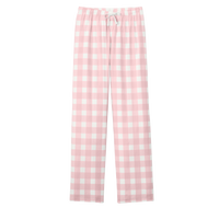 District Women's Flannel Plaid Pant, Light Pink / White Buffalo Check, Front view