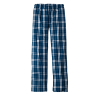 District Women's Flannel Plaid Pant, True Navy / True Navy, Back view
