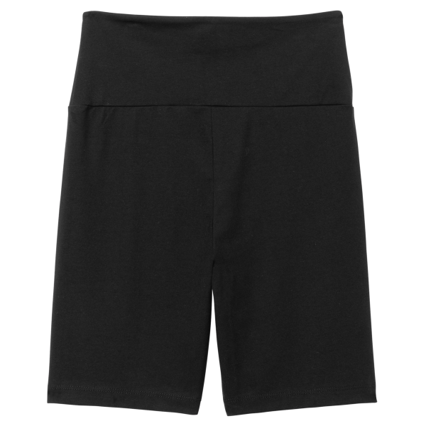 District Women's Flex High Waist Bike Short, Black, Back view