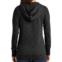 District Women's Medal Full Zip Hoodie, Black, Back view