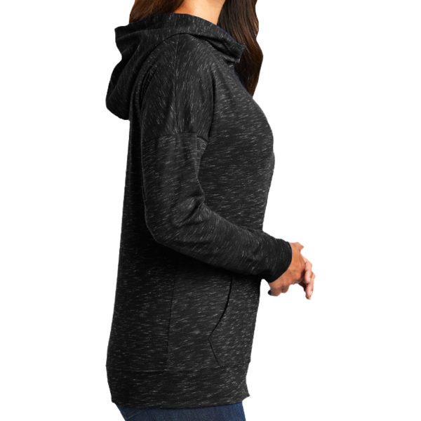 District Women's Medal Full Zip Hoodie, Black, Right Sleeve view