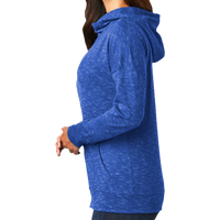 District Women's Medal Full Zip Hoodie, Deep Royal, Left Sleeve view