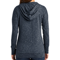 District Women's Medal Full Zip Hoodie, New Navy, Back view