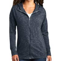 District Women's Medal Full Zip Hoodie, New Navy, Front view