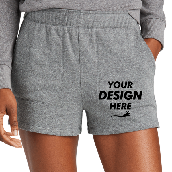 District Women's Perfect Tri ® Fleece Short, Grey Frost, Front view, Mockup