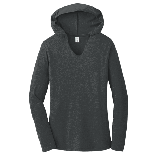 District Women's Perfect Tri ® Long Sleeve Hoodie, Black Frost, Front view