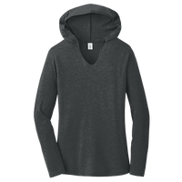District Women's Perfect Tri ® Long Sleeve Hoodie, Black Frost, Front view