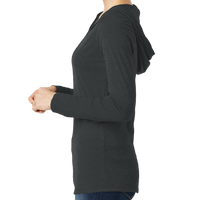 District Women's Perfect Tri ® Long Sleeve Hoodie, Black Frost, Left view