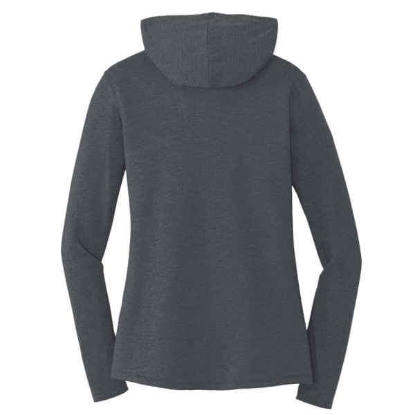 District Women's Perfect Tri ® Long Sleeve Hoodie, Charcoal, Back view