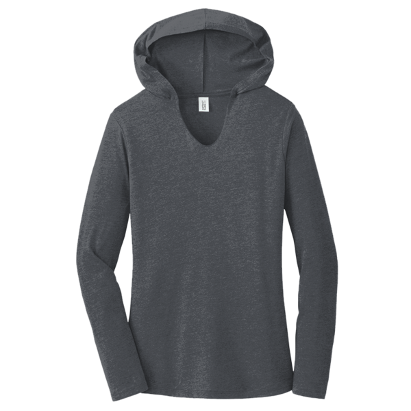 District Women's Perfect Tri ® Long Sleeve Hoodie, Charcoal, Front view
