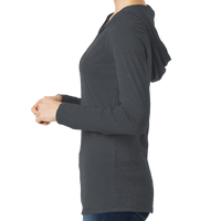 District Women's Perfect Tri ® Long Sleeve Hoodie, Charcoal, Left view