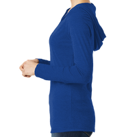 District Women's Perfect Tri ® Long Sleeve Hoodie, Deep Royal, Left view