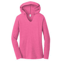 District Women's Perfect Tri ® Long Sleeve Hoodie, Fuchsia Frost, Front view
