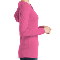 District Women's Perfect Tri ® Long Sleeve Hoodie, Fuchsia Frost, Right view
