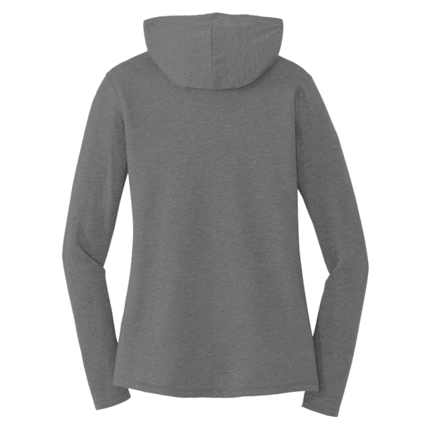 District Women's Perfect Tri ® Long Sleeve Hoodie, Grey Frost, Back view