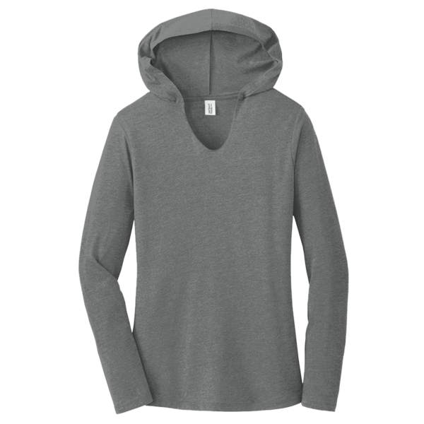 District Women's Perfect Tri ® Long Sleeve Hoodie, Grey Frost, Front view