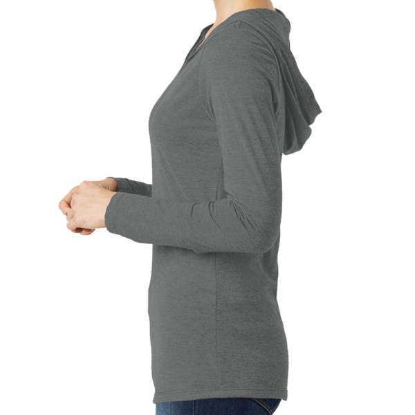 District Women's Perfect Tri ® Long Sleeve Hoodie, Grey Frost, Left view