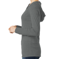 District Women's Perfect Tri ® Long Sleeve Hoodie, Grey Frost, Left view