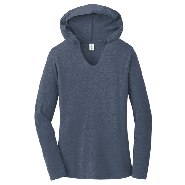 District Women's Perfect Tri ® Long Sleeve Hoodie, Navy Frost, Front view