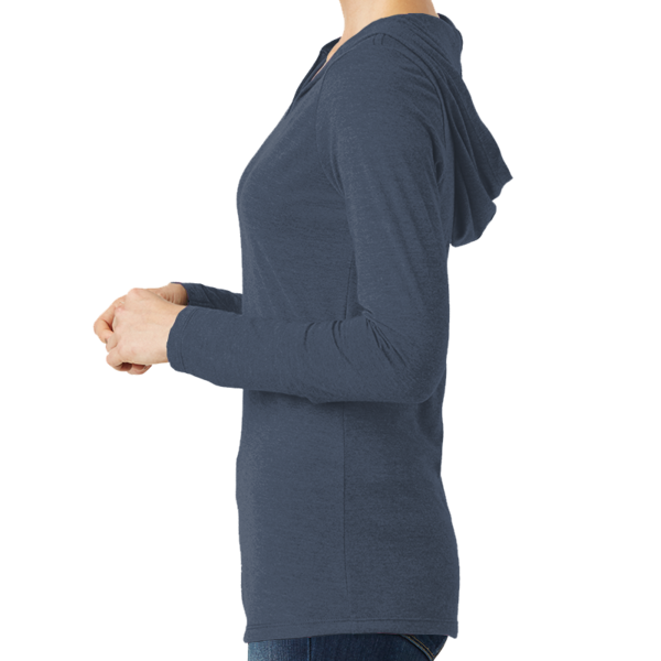 District Women's Perfect Tri ® Long Sleeve Hoodie, Navy Frost, Left view