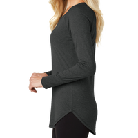 District Women's Perfect Tri ® Long Sleeve Tunic Tee, Black Frost, Left Sleeve view