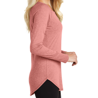 District Women's Perfect Tri ® Long Sleeve Tunic Tee, Blush Frost, Right Sleeve view