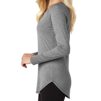 District Women's Perfect Tri ® Long Sleeve Tunic Tee, Grey Frost, Left Sleeve view