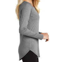 District Women's Perfect Tri ® Long Sleeve Tunic Tee, Grey Frost, Right Sleeve view