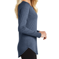 District Women's Perfect Tri ® Long Sleeve Tunic Tee, Navy Frost, Right Sleeve view