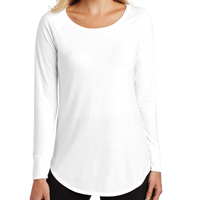 District Women's Perfect Tri ® Long Sleeve Tunic Tee, White, Front view
