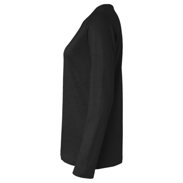 District Women's Perfect Tri ® Long Sleeve V Neck Tee, Black, Left Sleeve view