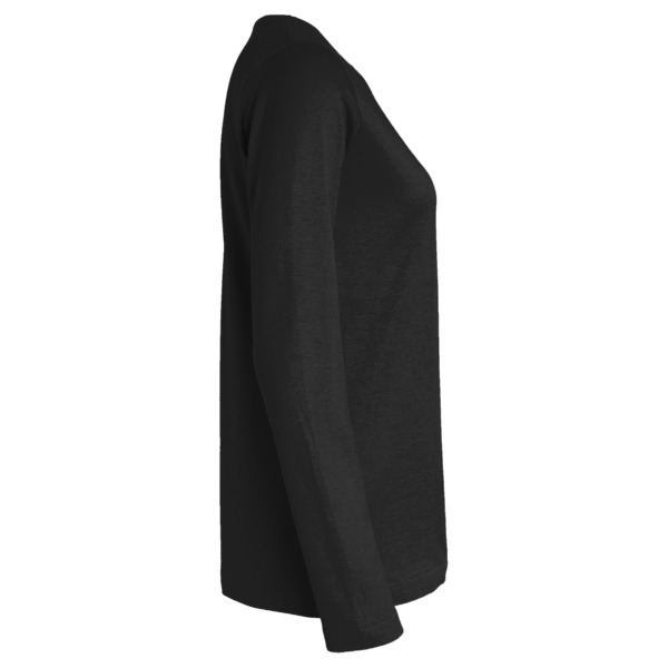 District Women's Perfect Tri ® Long Sleeve V Neck Tee, Black, Right Sleeve view
