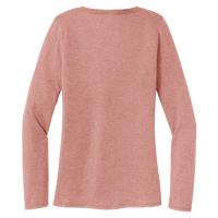 District Women's Perfect Tri ® Long Sleeve V Neck Tee, Blush Frost, Back view