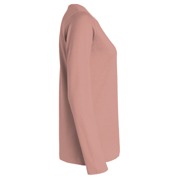 District Women's Perfect Tri ® Long Sleeve V Neck Tee, Blush Frost, Right Sleeve view