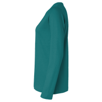 District Women's Perfect Tri ® Long Sleeve V Neck Tee, Heathered Teal, Left Sleeve view