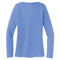 District Women's Perfect Tri ® Long Sleeve V Neck Tee, Maritime Frost, Back view