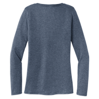 District Women's Perfect Tri ® Long Sleeve V Neck Tee, Navy Frost, Back view