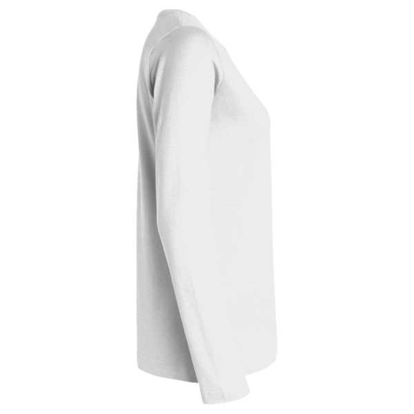 District Women's Perfect Tri ® Long Sleeve V Neck Tee, White, Right Sleeve view
