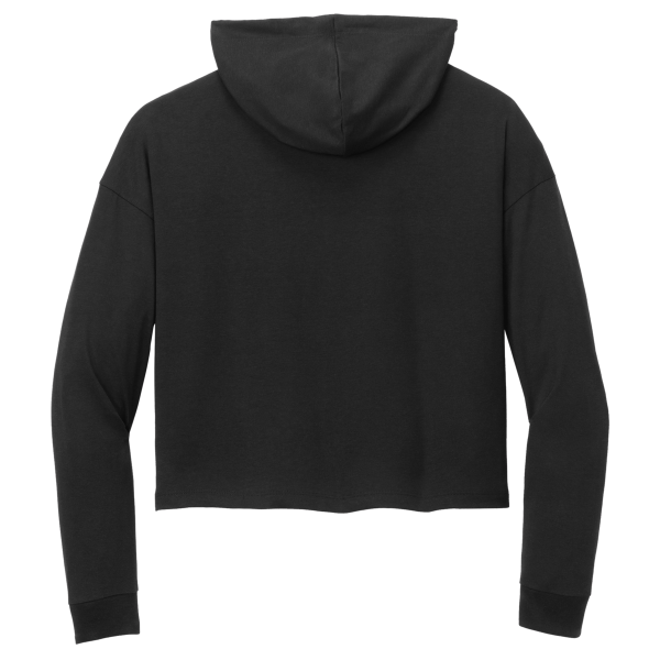 District Women's Perfect Tri ® Midi Long Sleeve Hoodie, Black, Back view