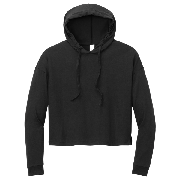District Women's Perfect Tri ® Midi Long Sleeve Hoodie, Black, Front view