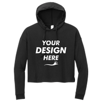 District Women's Perfect Tri ® Midi Long Sleeve Hoodie, Black, Front view, Mockup