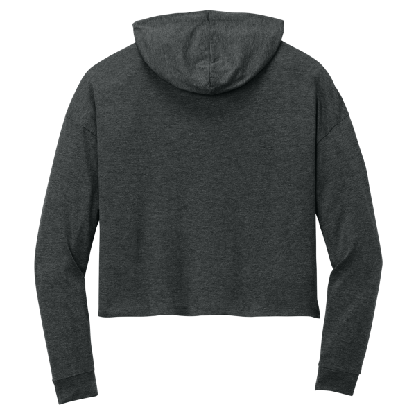 District Women's Perfect Tri ® Midi Long Sleeve Hoodie, Black Frost, Back view
