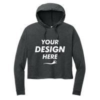 District Women's Perfect Tri ® Midi Long Sleeve Hoodie, Black Frost, Front view, Mockup