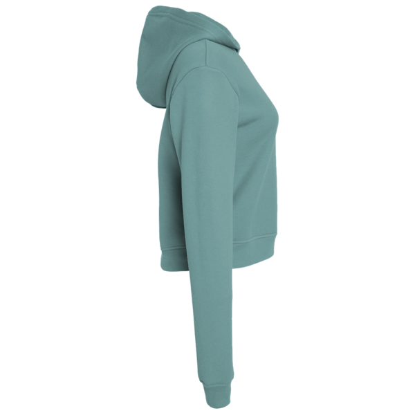 District Women's Perfect Tri ® Midi Long Sleeve Hoodie, Heathered Eucalyptus Blue, Right Sleeve view