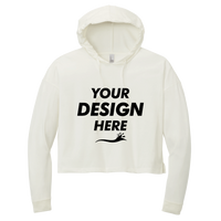 District Women's Perfect Tri ® Midi Long Sleeve Hoodie, Natural, Front view, Mockup