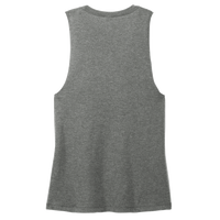 District Women's Perfect Tri ® Muscle Tank, Heathered Charcoal, Back view