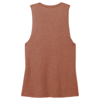 District Women's Perfect Tri ® Muscle Tank, Heathered Russet, Back view