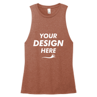 District Women's Perfect Tri ® Muscle Tank, Heathered Russet, Front view, Mockup